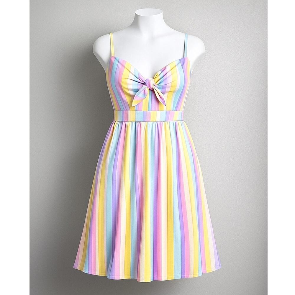 TORRID MINI POPLIN TIE FRONT SKATER DRESS SIZE 1 (1416) NEW WITH TAGS
